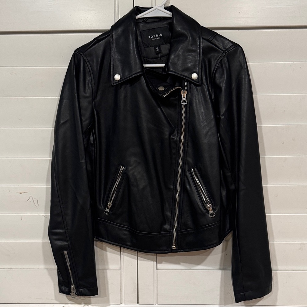 Torrid Classic Black Leather Jacket